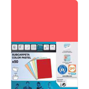 GIO SUBCARPETA COLOR PASTEL 180G A4 ROJO 400040551